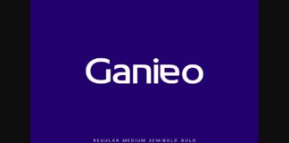 Ganieo Font Poster 1