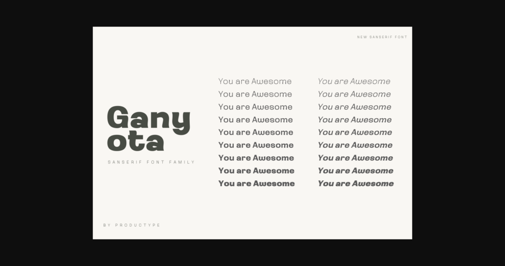 Ganyota Font Poster 4