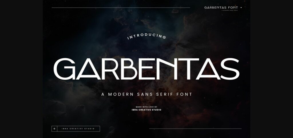 Garbentas Font Poster 1