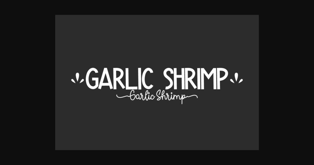 Garlic Shrimp Duo Font Poster 3