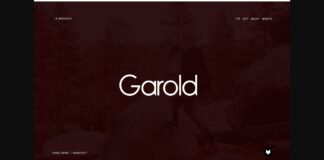 Garold Font Poster 1