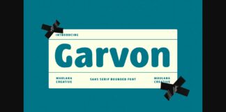 Garvon Font Poster 1