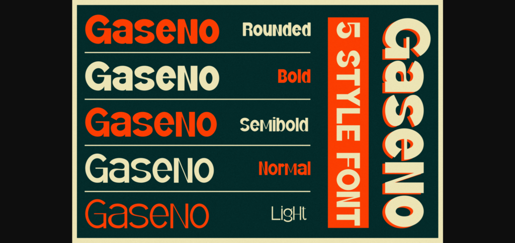 Gaseno - Font Poster 8