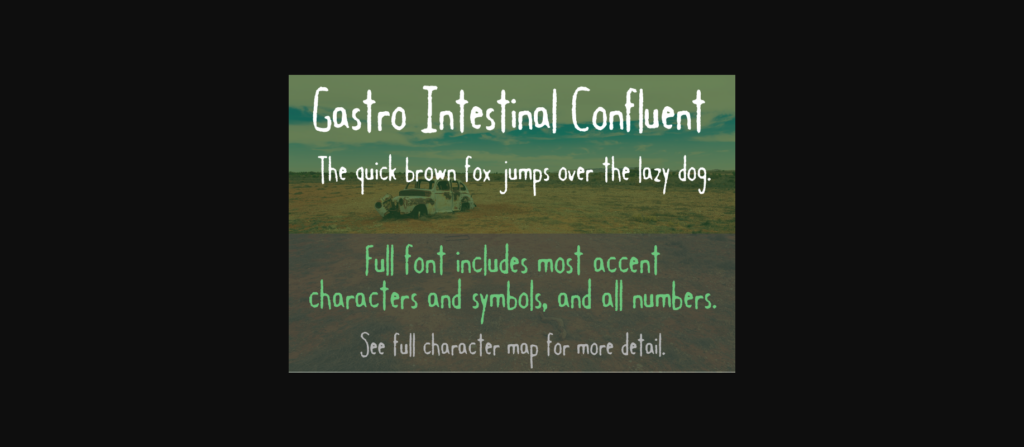 Gastro Intestinal Confluent Font Poster 1