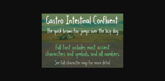 Gastro Intestinal Confluent Font Poster 1