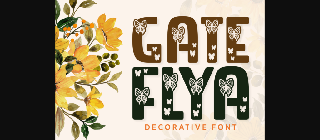 Gate Flya Font Poster 3