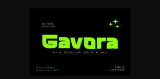 Gavora Font Poster 1