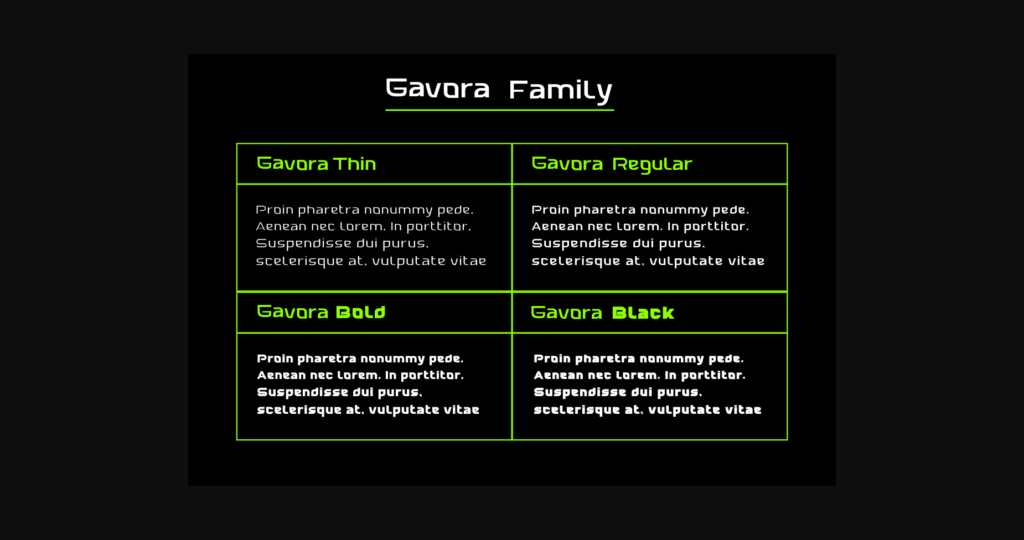 Gavora Font Poster 4