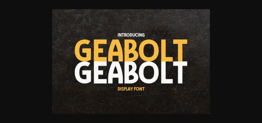 Geabolt Font Poster 3