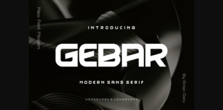 Gebar Font Poster 1