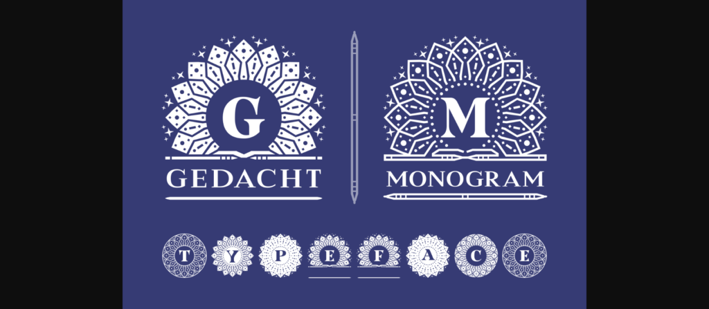 Gedacht Monogram Font Poster 3