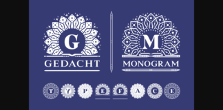 Gedacht Monogram Font Poster 1