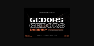 Gedors Boldner Font Poster 1