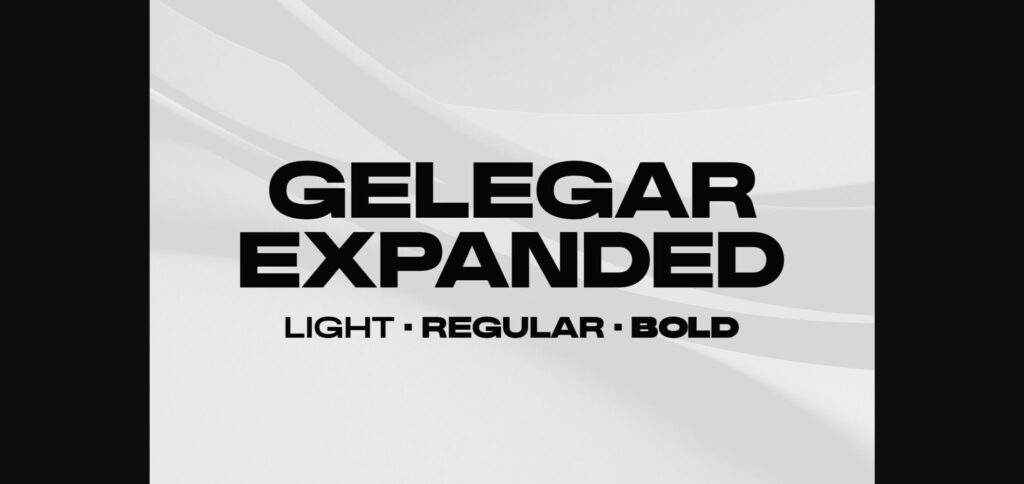 Gelegar Expanded Font Poster 3