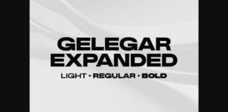 Gelegar Expanded Font Poster 1