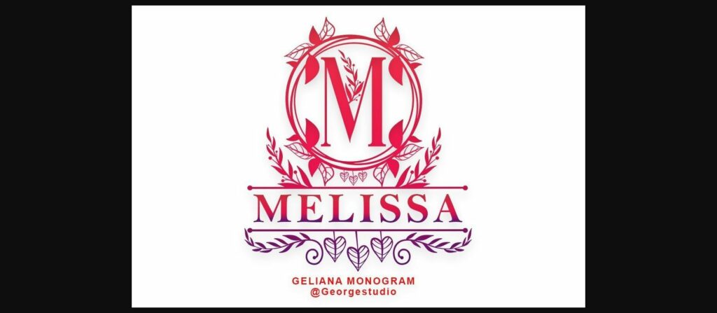 Geliana Monogram Font Poster 2