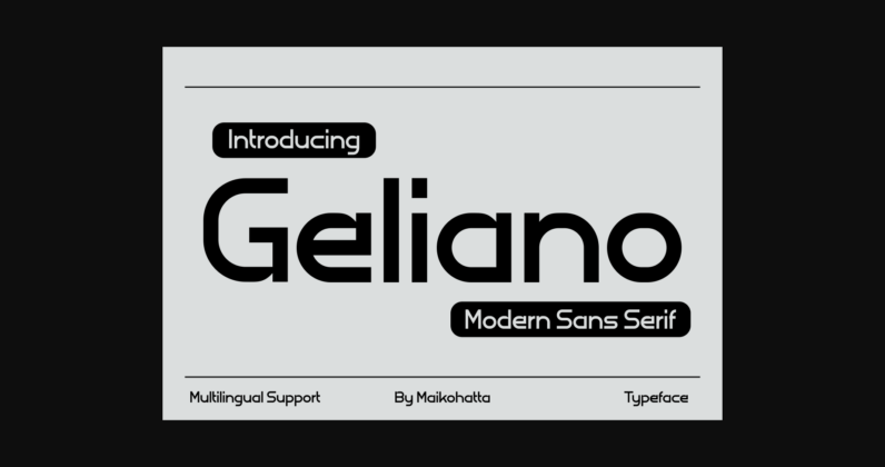 Geliano Font Poster 1