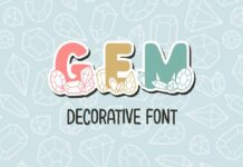 Gem Font Poster 1