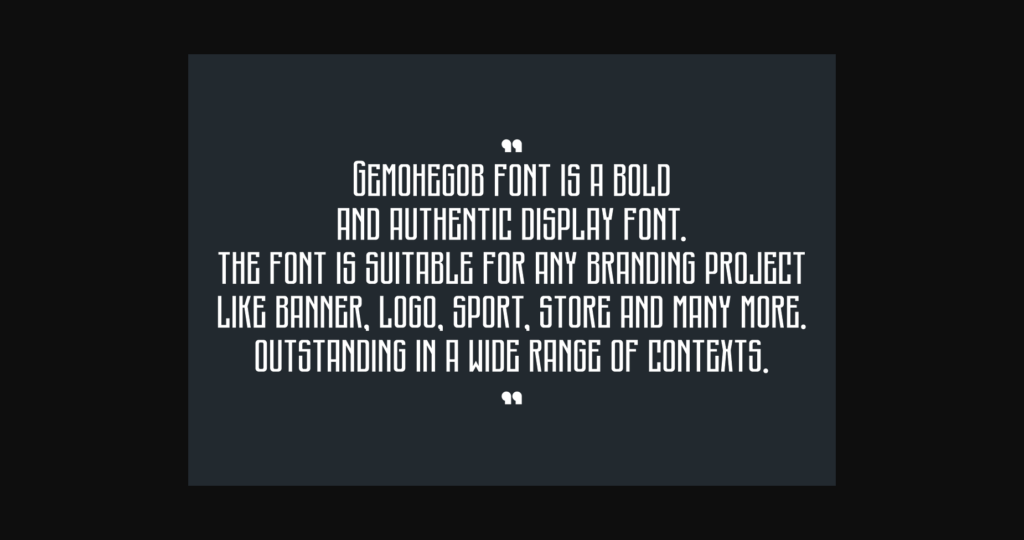 Gemohegob Font Poster 9