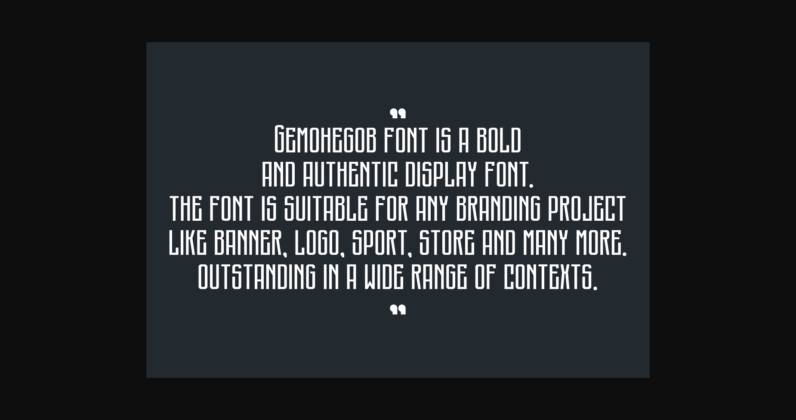 Gemohegob Font Poster 9