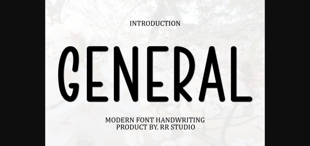 General Font Poster 3