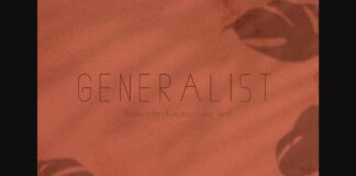 Generalist Font Poster 1