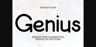 Genius Font Poster 1