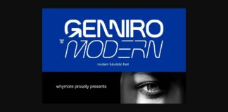 Genniro Font Poster 1