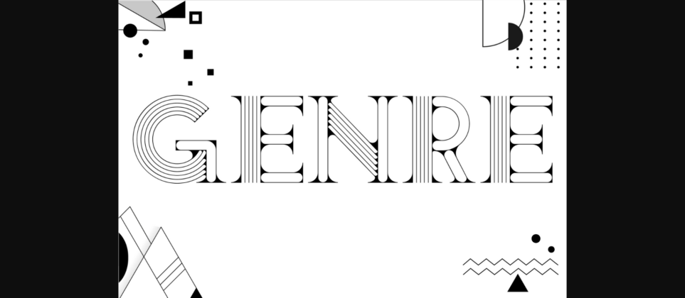 Genre Line Font Poster 3