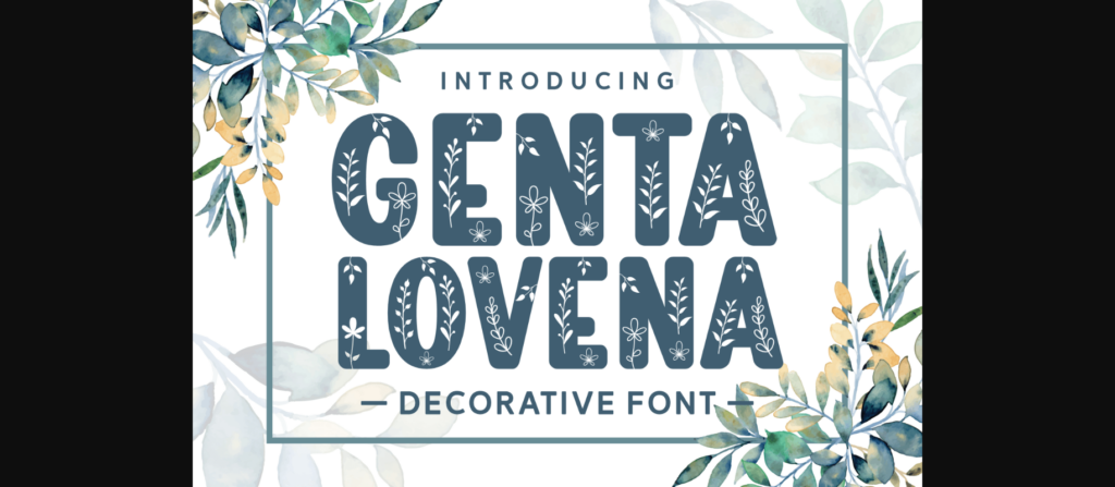 Genta Lovena Font Poster 1