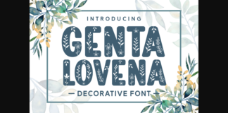 Genta Lovena Font Poster 1