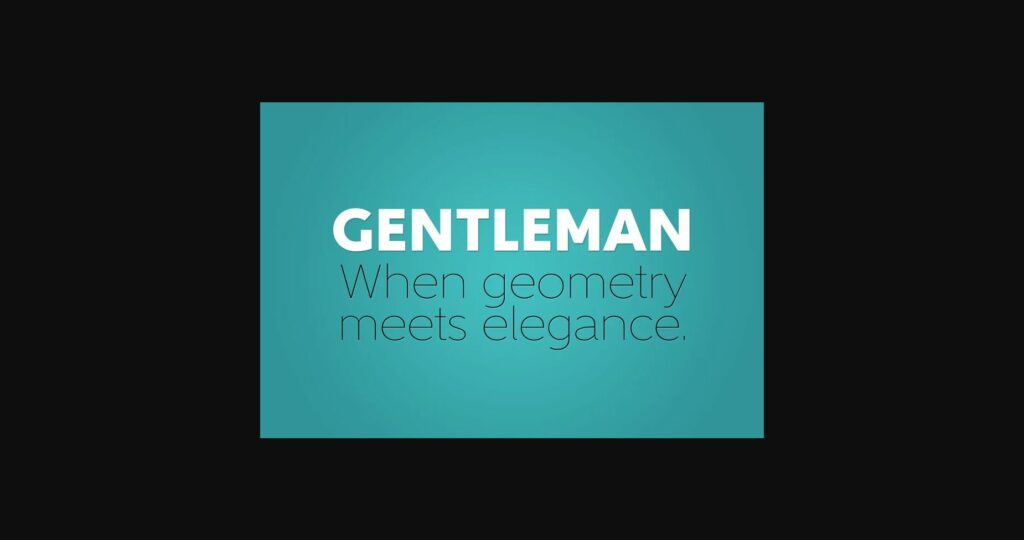 Gentleman Font Poster 3