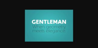 Gentleman Font Poster 1