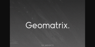 Geomatrix Font Poster 1