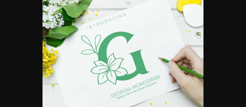 Georgia Monogram Font Poster 1