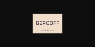 Gercoff Extra Black Font Poster 1