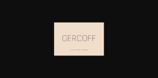 Gercoff Extra Light Font Poster 1