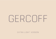 Gercoff Extra Light Font