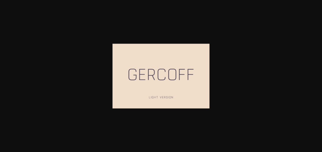 Gercoff Light Font Poster 3