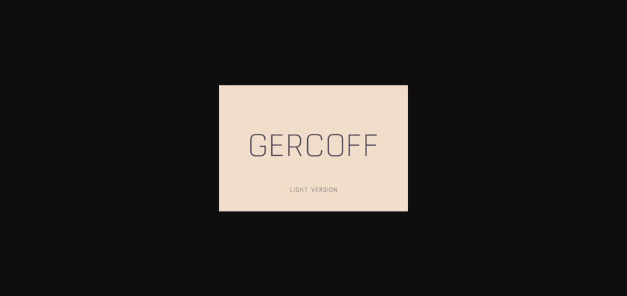 Gercoff Light Font Poster 3