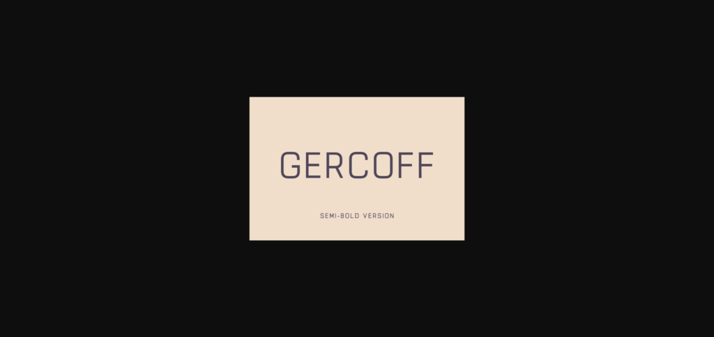 Gercoff Semi-Bold Font Poster 3