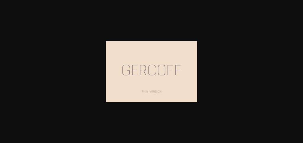 Gercoff Thin Font Poster 3