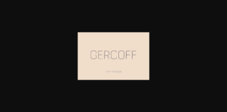 Gercoff Thin Font Poster 1