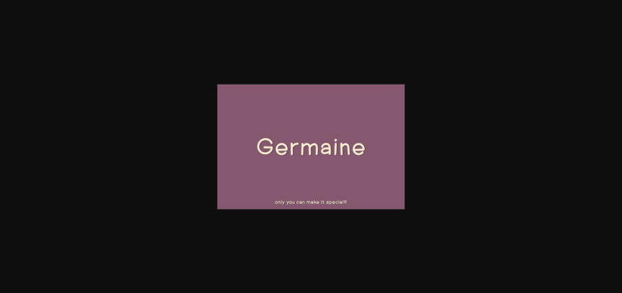 Germaine Font Poster 3