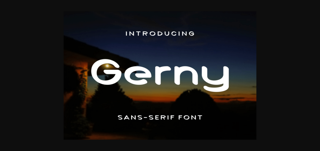 Gerny Font Poster 3