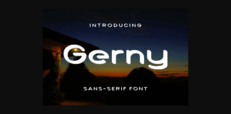 Gerny Font Poster 1