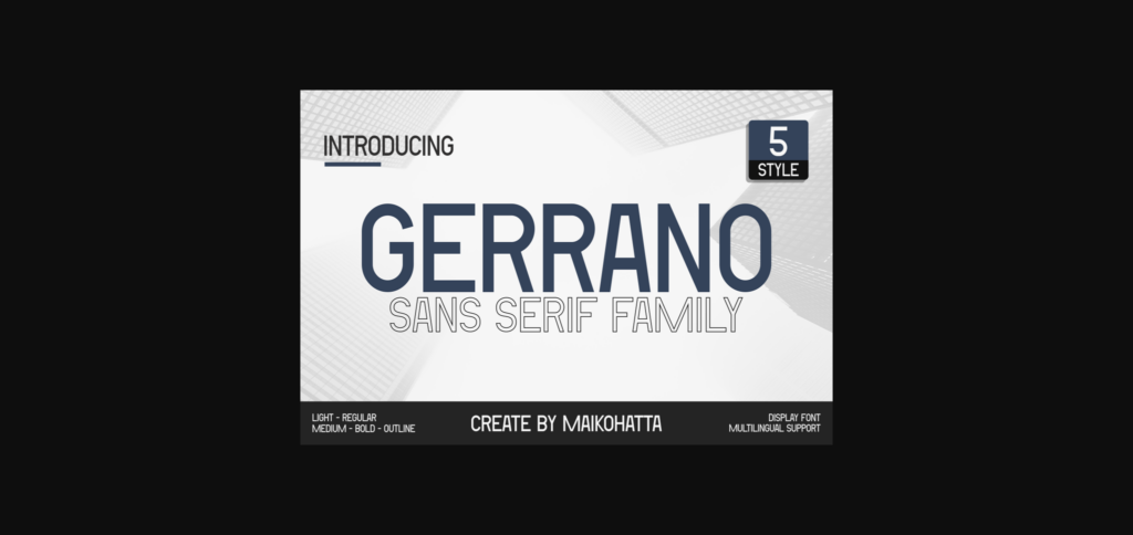 Gerrano Font Poster 3