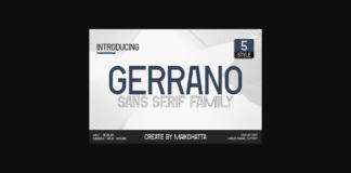 Gerrano Font Poster 1