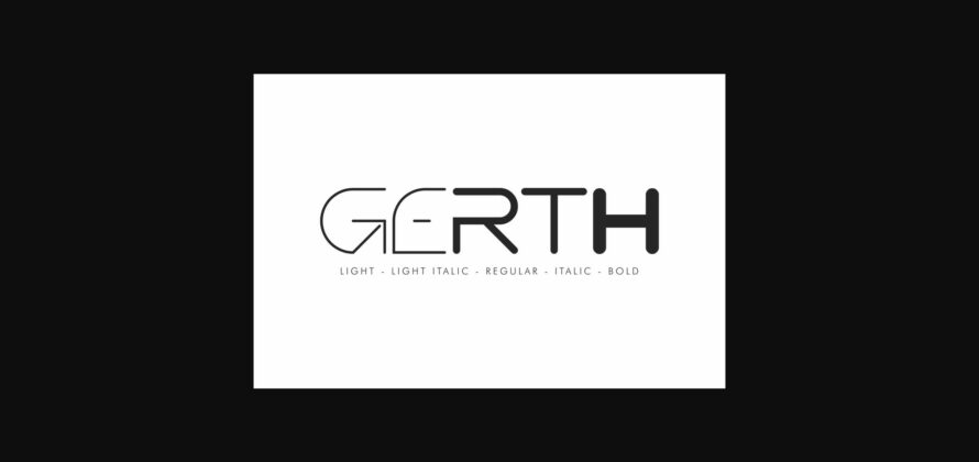 Gerth Font Poster 3