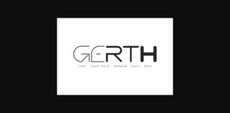 Gerth Font Poster 1